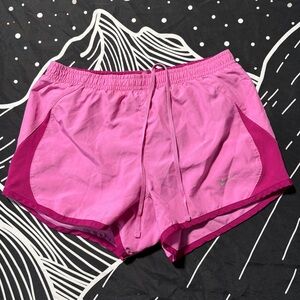 Nike Women's Pink Two-Tone Athletic Shorts